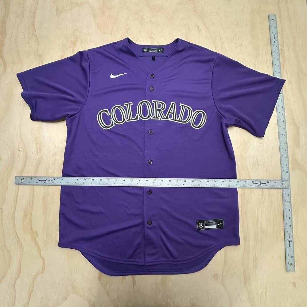 Nike Colorado Rockies Baseball Jersey Size L Purple MLB
